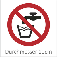 Kein Trinkwasser 10cm